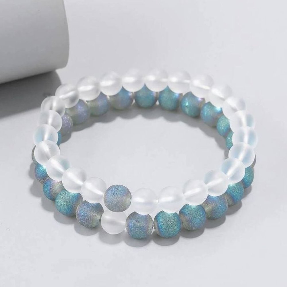 New 2pcs Unisex Beaded Bracelet
